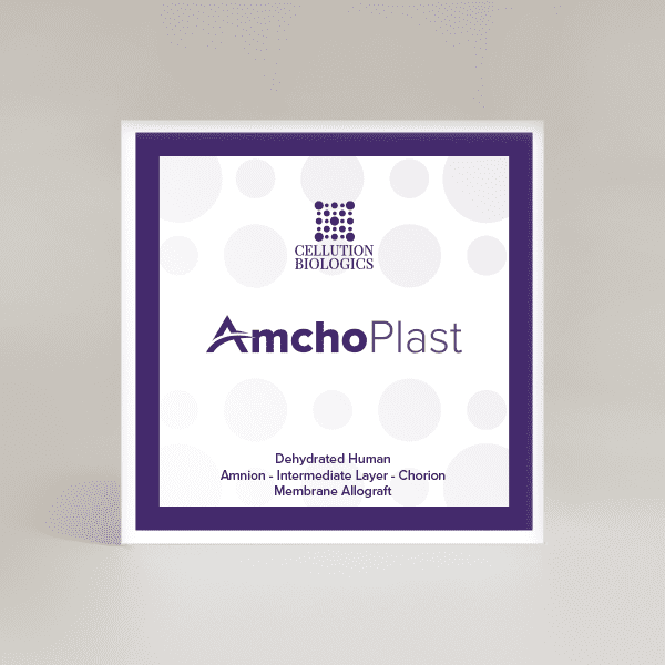 AmchoPlast packaging with purple border design.